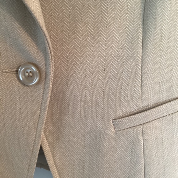 Cato Notched Collar Single Button Lined Blazer Tan Size 8 - Picture 2 of 6
